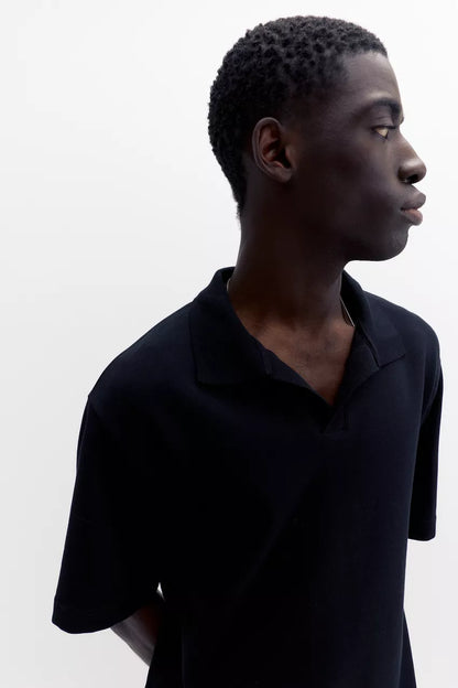 Short sleeve interlock polo shirt