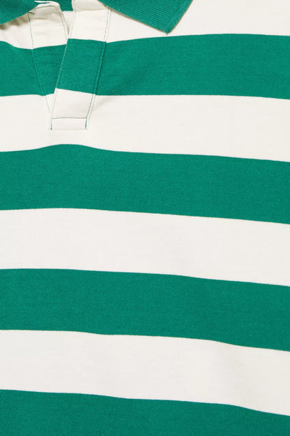 Boxy fit striped polo shirt