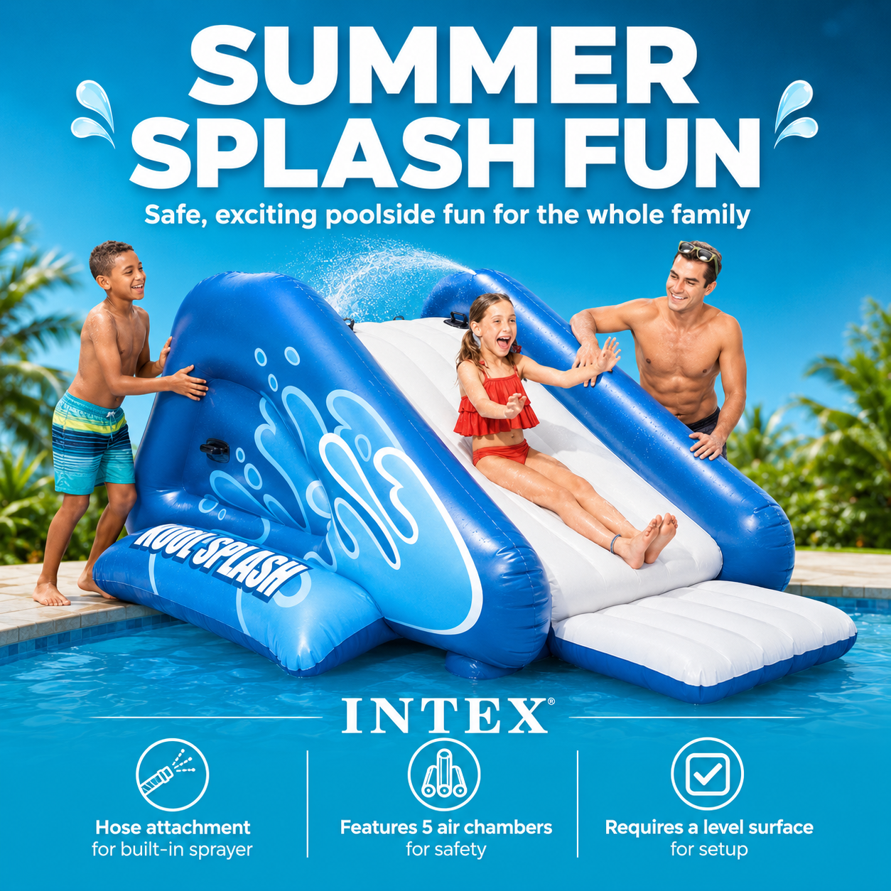Inflatable Play Center Pool Water Slide