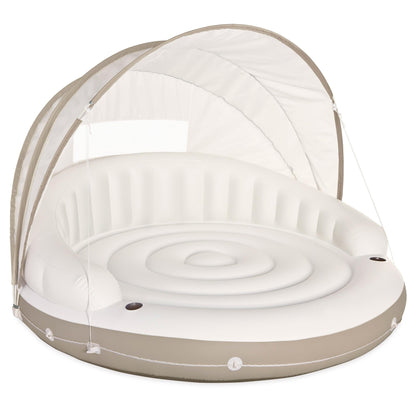 Canopy Island Inflatable Pool Float With Sunshade